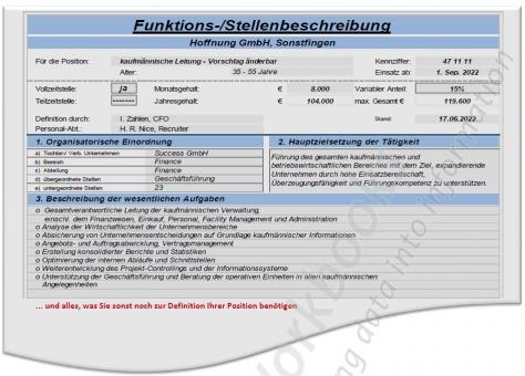Stellenbeschreibung (deutsch) 